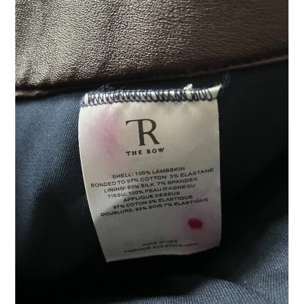 THE ROW Vintage Espresso Brown‎ 100% Lambskin Bermuda Shorts Women's Size 4 NWT - Picture 6 of 7